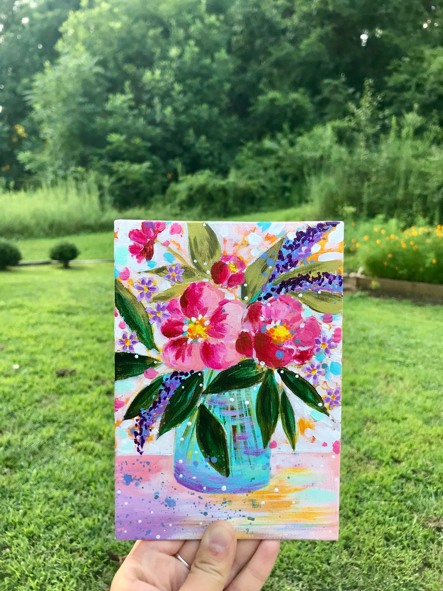 August Daily Painting Day 2 “Sweet Majorie” 5x7 inch Floral Original - Bethany Joy Art