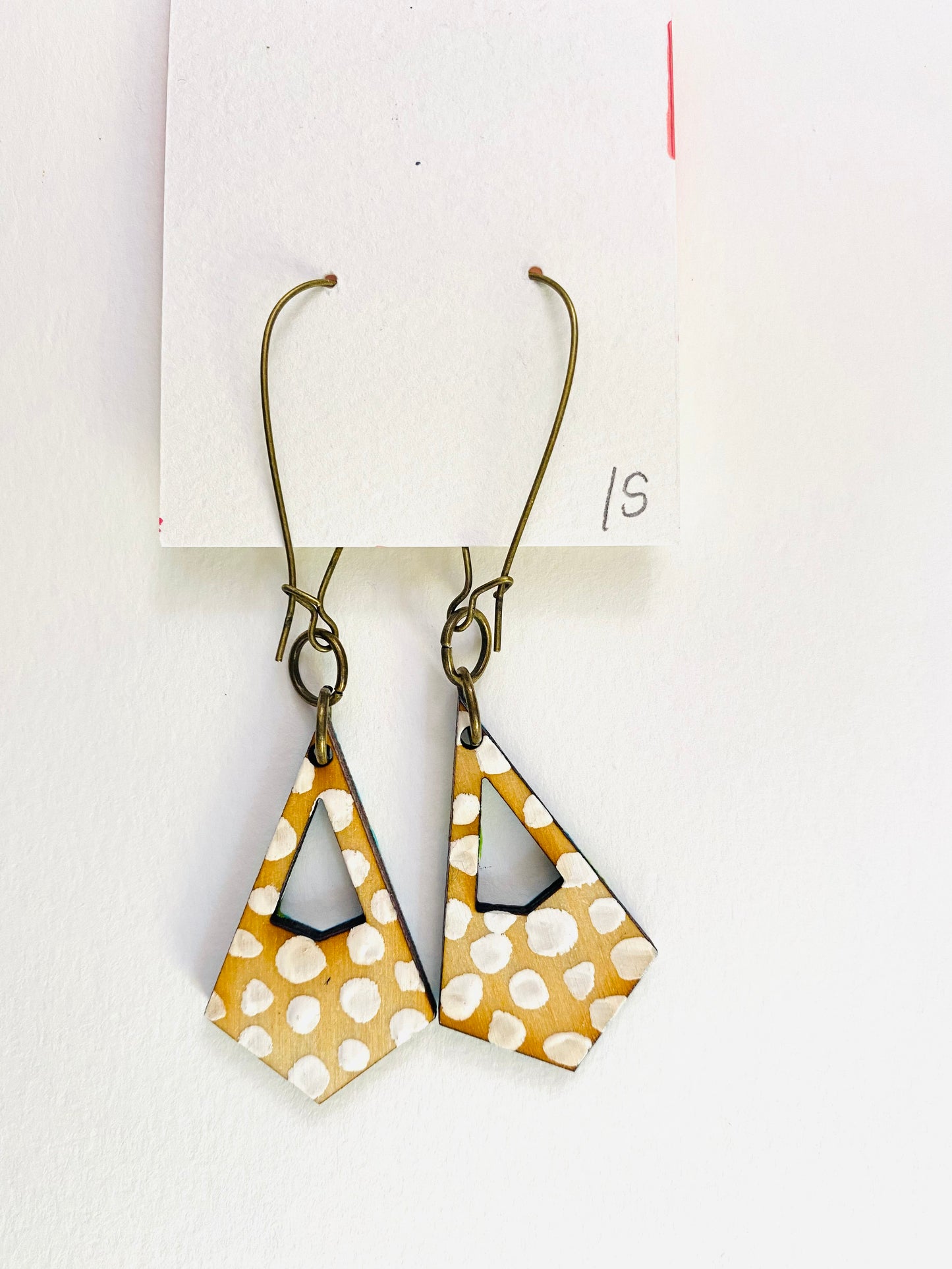 Colorful, Hand Painted, Geometric Shaped Earrings 15