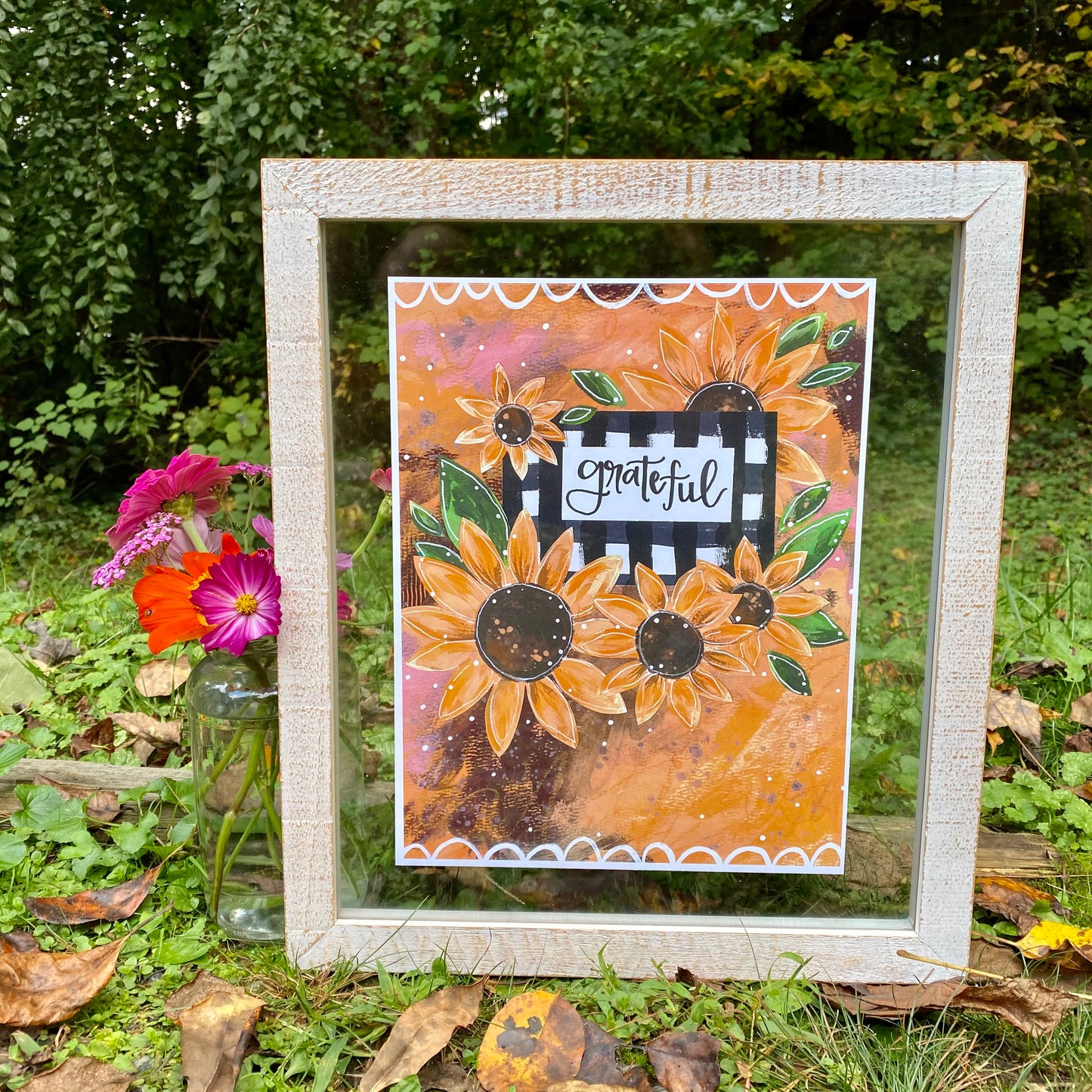 Grateful Sunflowers Bethany Joy Art Print