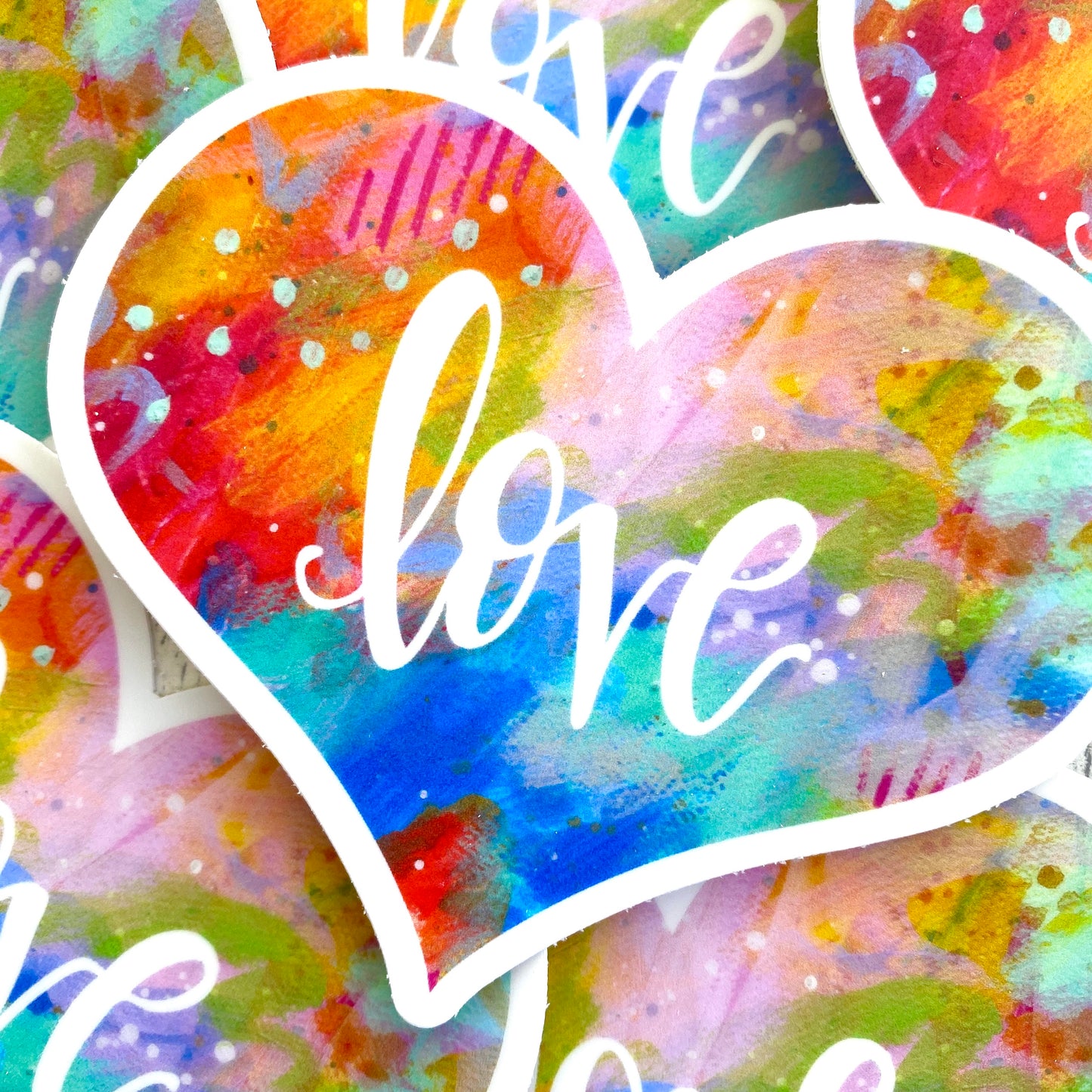 Love Vinyl Heart Sticker - February Sticker of the Month - Bethany Joy Art