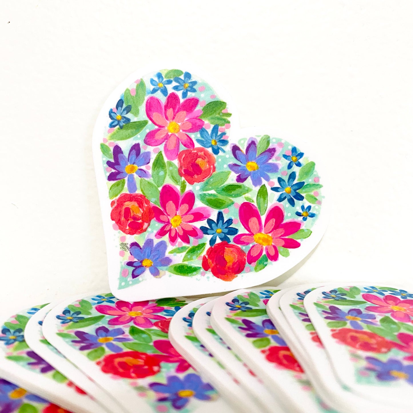 Floral Heart Vinyl Sticker - May Sticker of the Month 2022