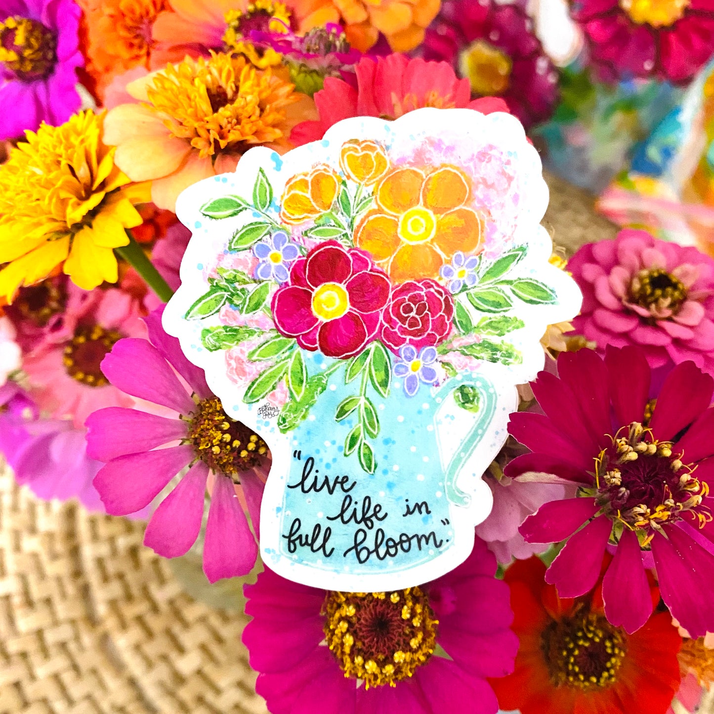 Full Bloom Bouquet Vinyl Sticker August 2021 Sticker of the Month