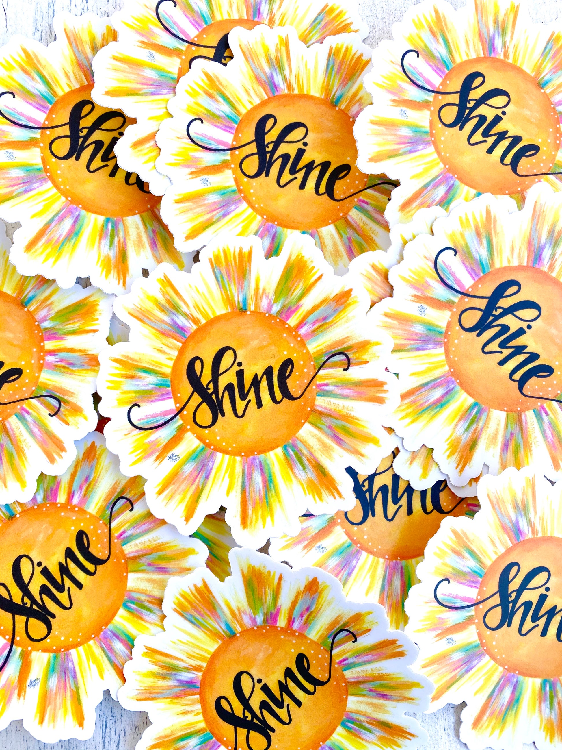 Shine Vinyl Sun Sticker - January Sticker of the Month - Bethany Joy Art