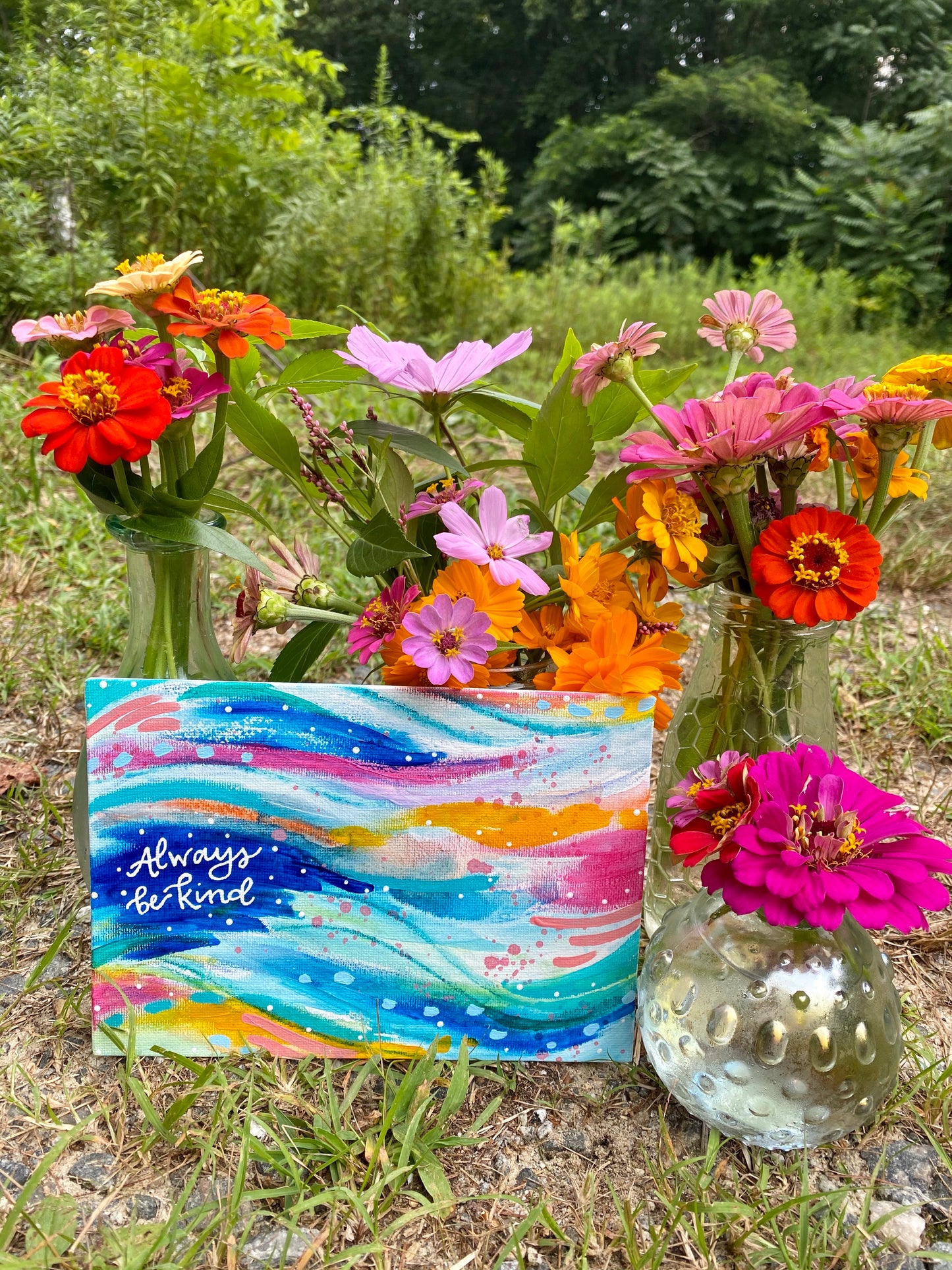 August 2020 Daily Painting Day 2 “Colors of Kindness” 5x7 inch original