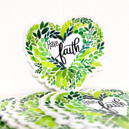 Have Faith Heart Vinyl Sticker - November 2021 Sticker of the Month