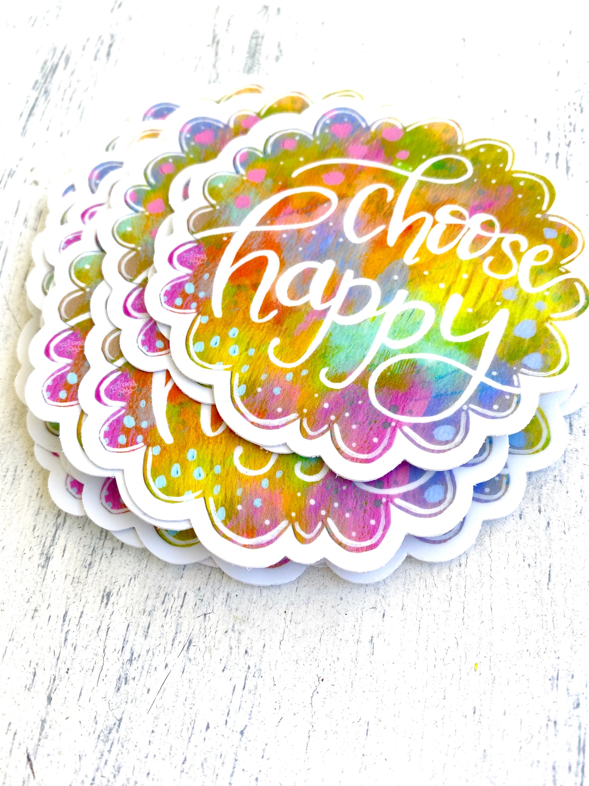 Choose Happy - March Sticker of the Month - Bethany Joy Art