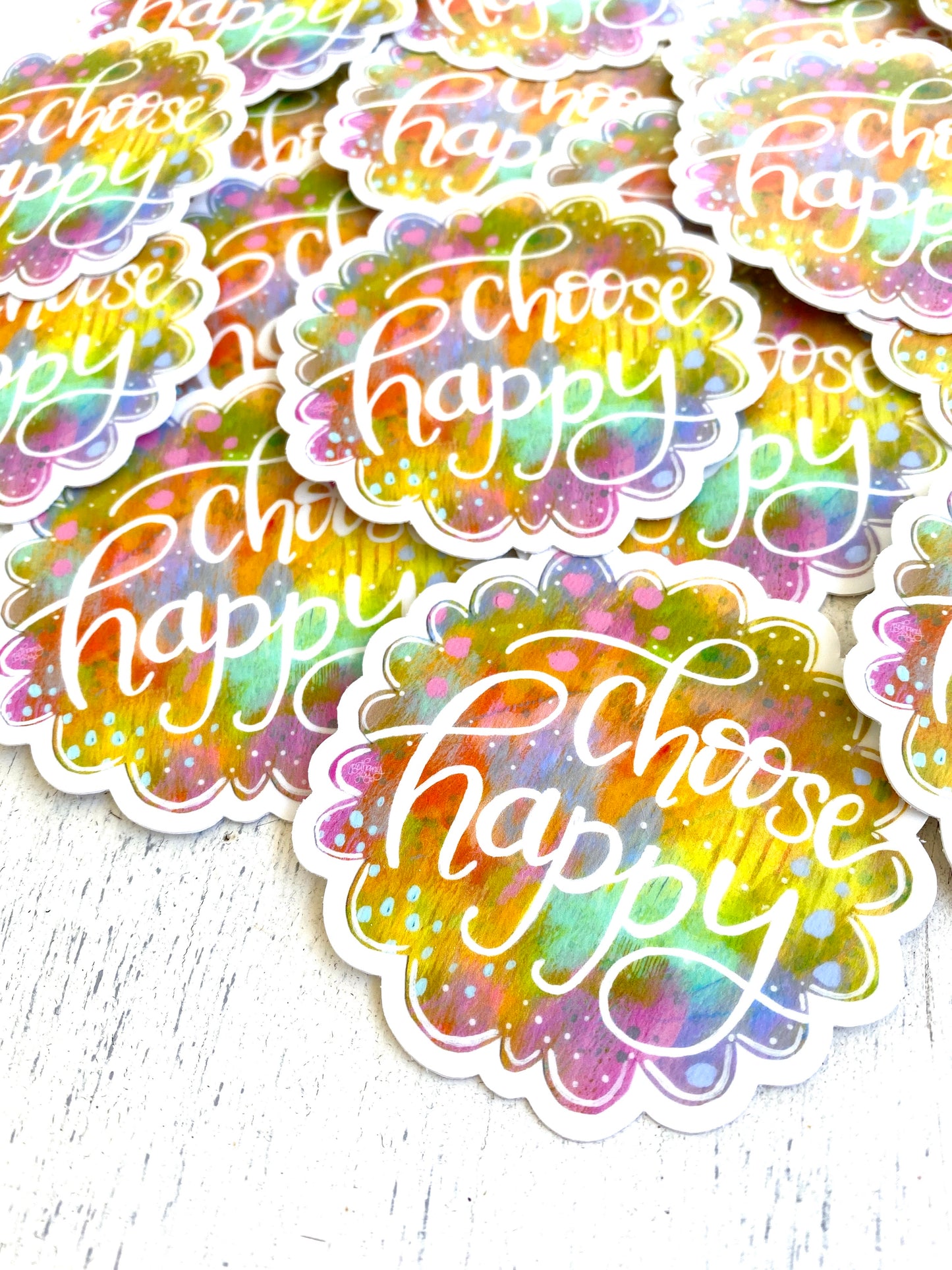 Choose Happy - March Sticker of the Month - Bethany Joy Art