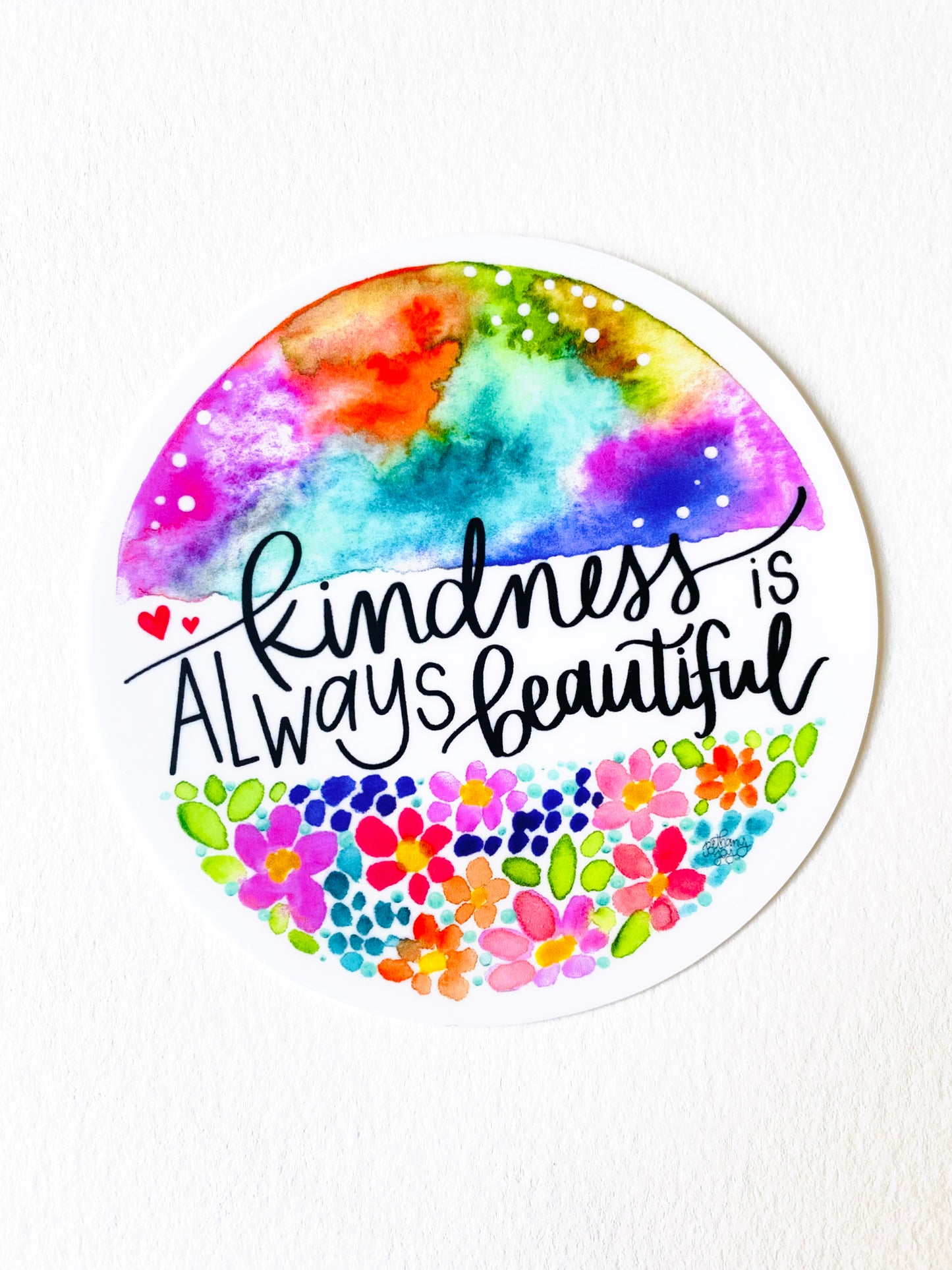 Colorful Kindness Vinyl Sticker - January 2023 Sticker of the Month