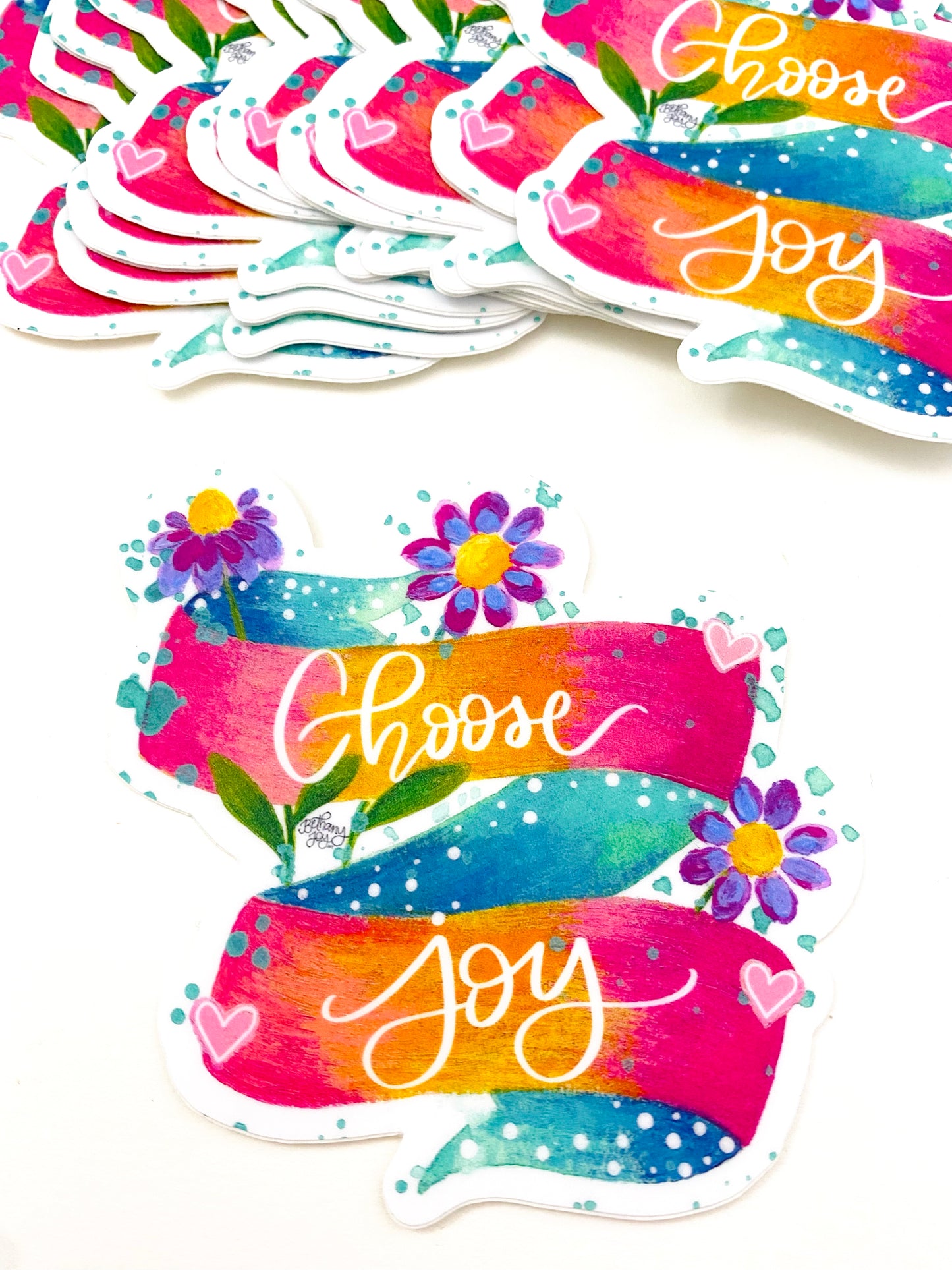 Choose Joy Banner Vinyl Sticker - June Sticker of the Month 2022