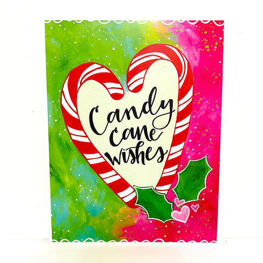 "Candy Cane Wishes" Christmas Bethany Joy Art Print