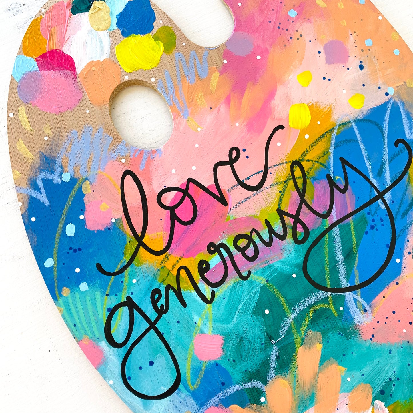Paint Palette Original Painting 12 Days of Christmas Day 2 “Love Generously”