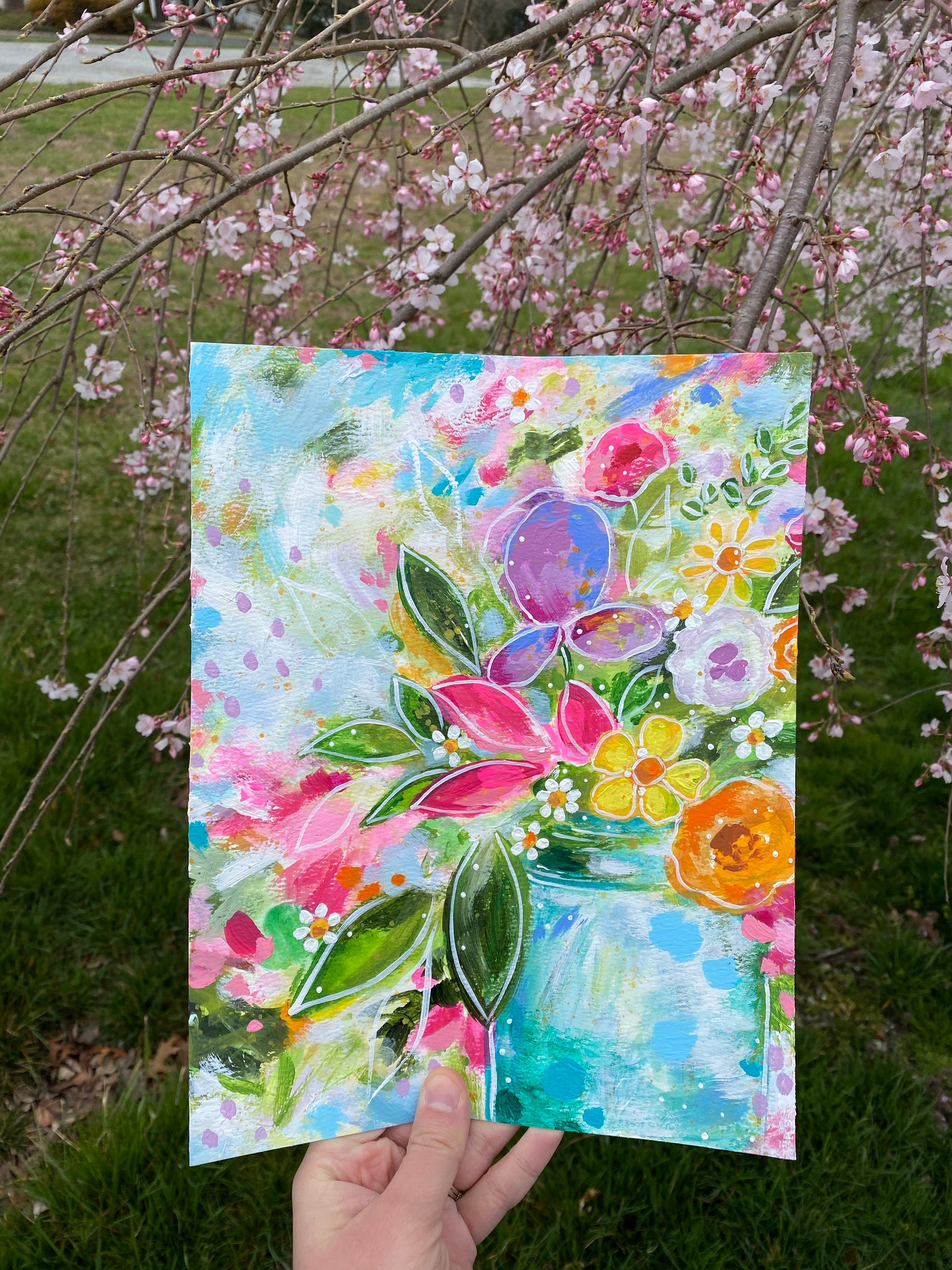 Sweet Springtime Bouquet 8.5x11 inch art print - Bethany Joy Art