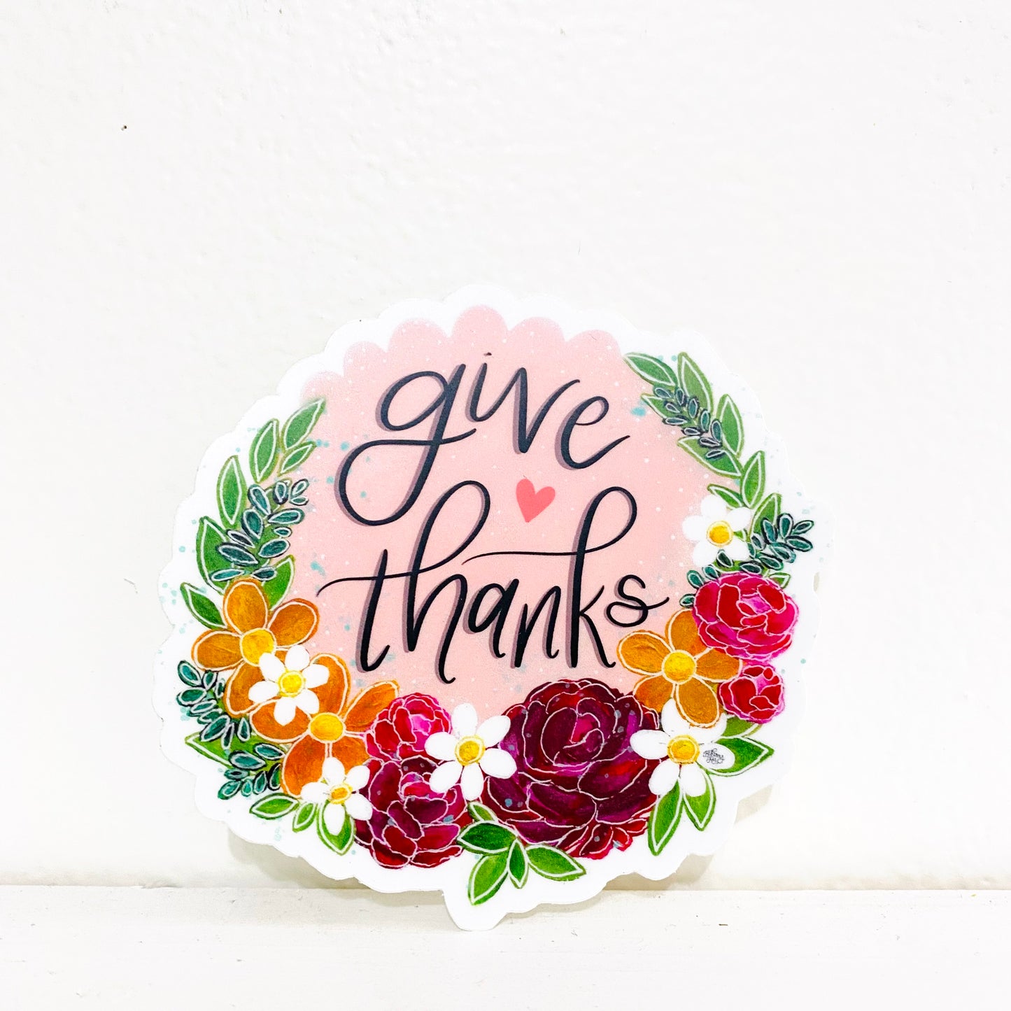 Give Thanks Vinyl Sticker September 2021 Sticker of the Month