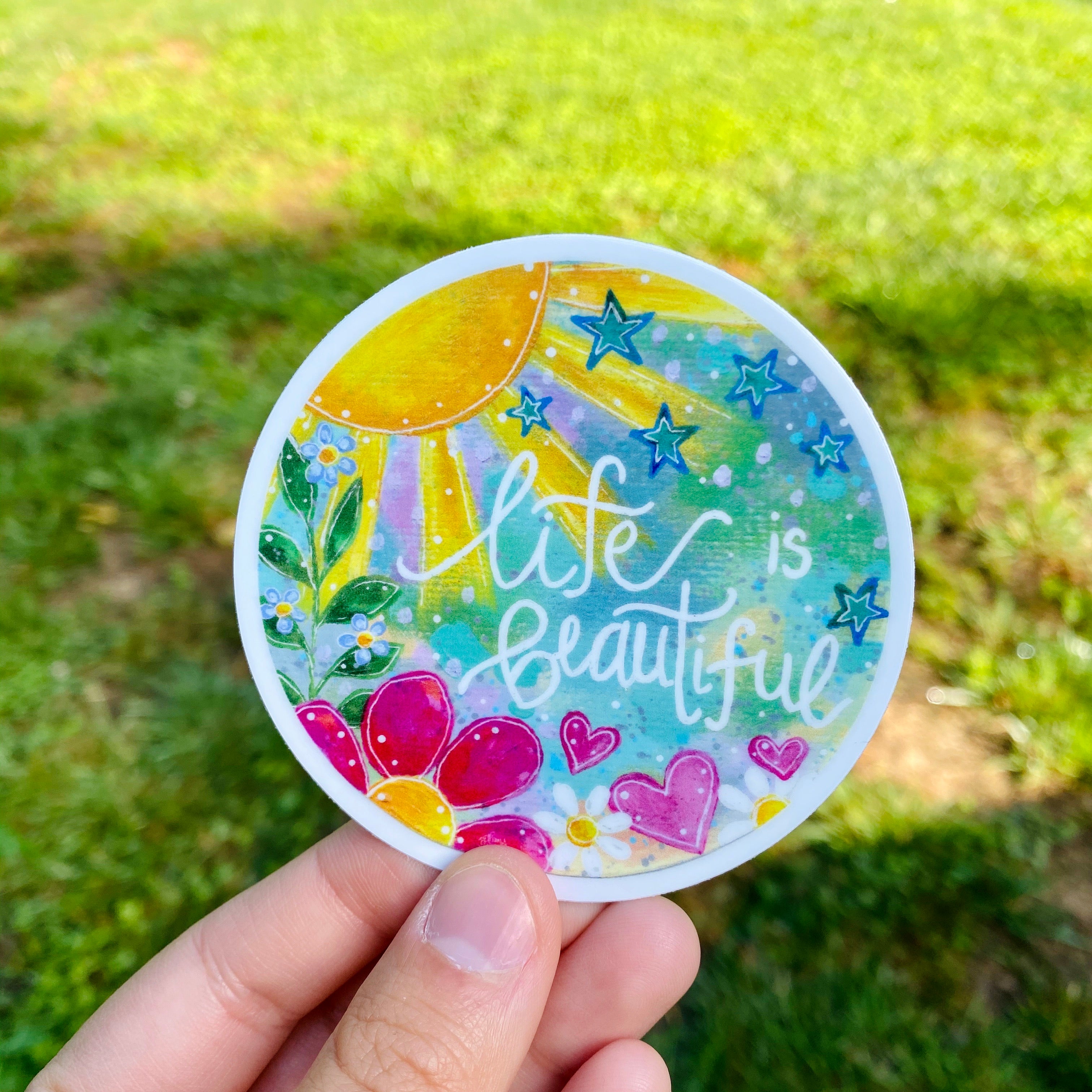 Life is Beautiful - June Sticker of the Month – Bethany Joy Art