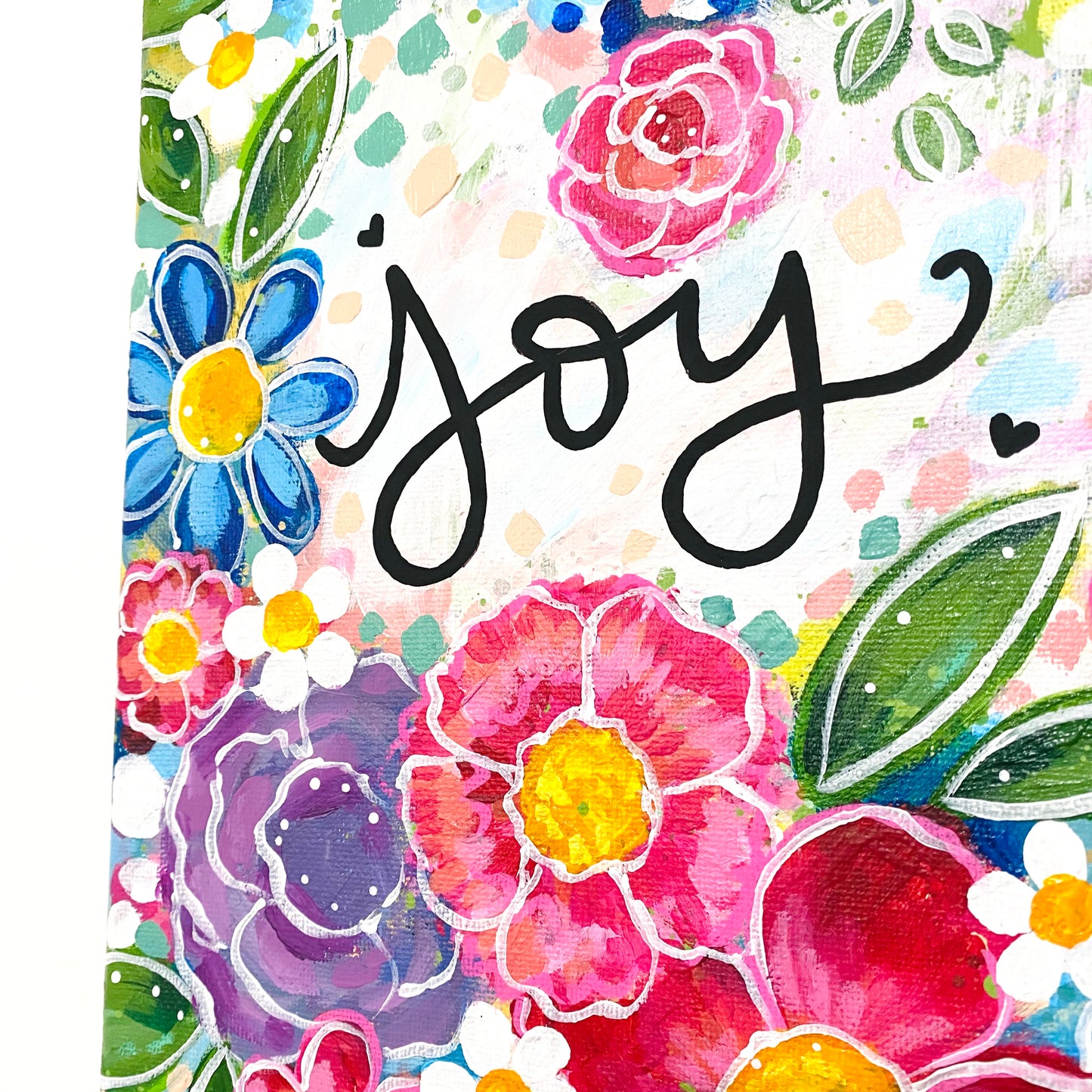 "Joyful Blooms” 8x10 inch original painting on canvas