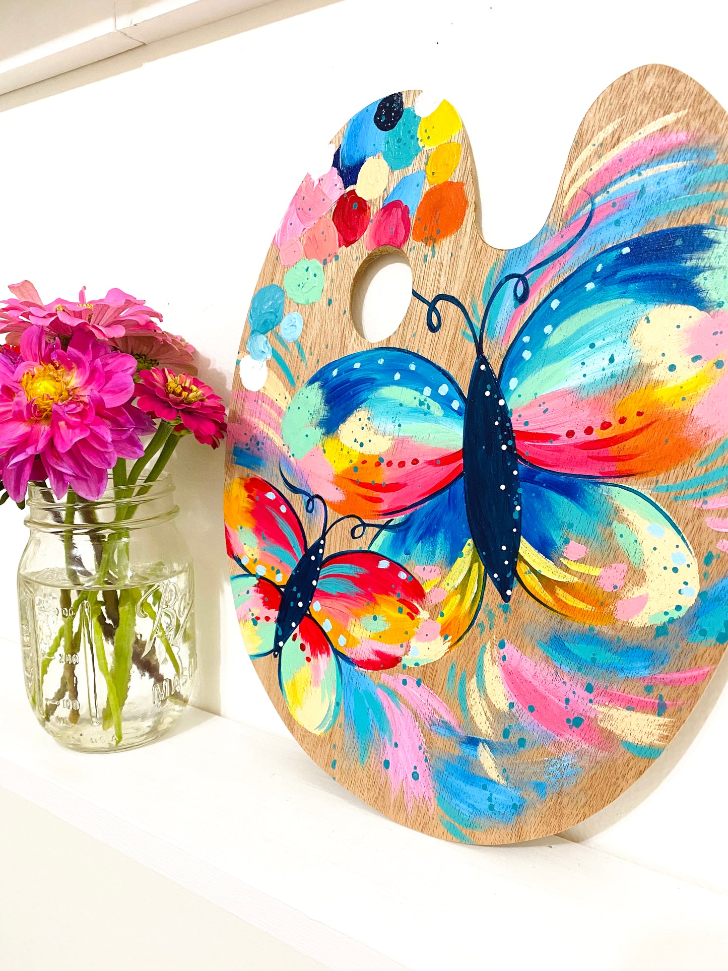 August 2022 Daily Paint Palette Original Painting Day 1 - Butterflies