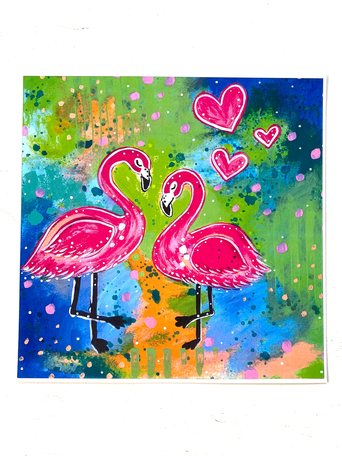 Flamingo Love Bethany Joy Art Print