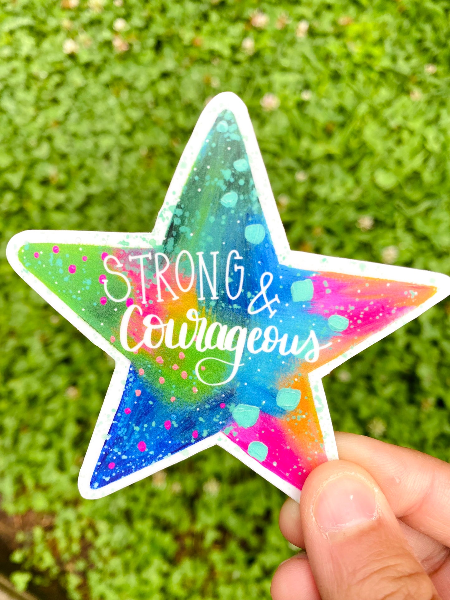 Strong and Courageous Star Vinyl Sticker - July 2021 Sticker of the Month
