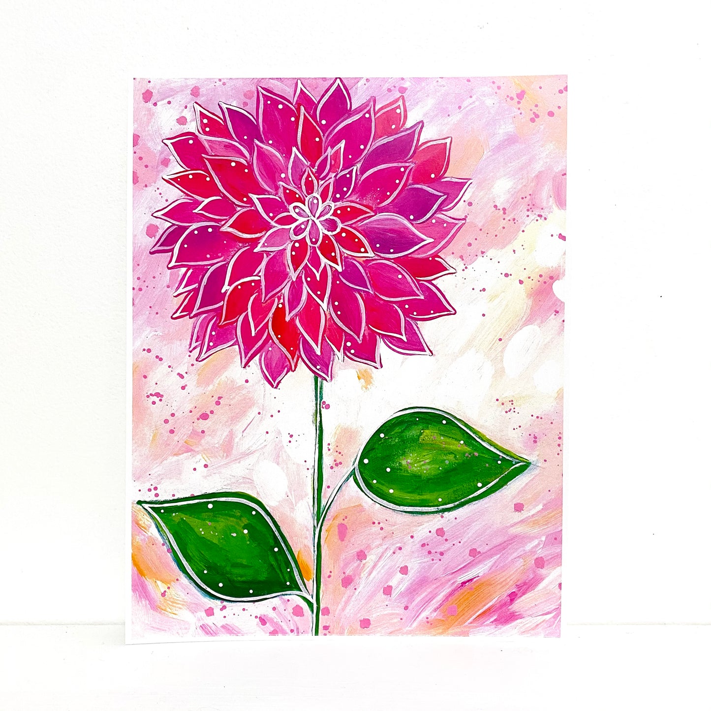 Dahlia Floral Bethany Joy Art Print