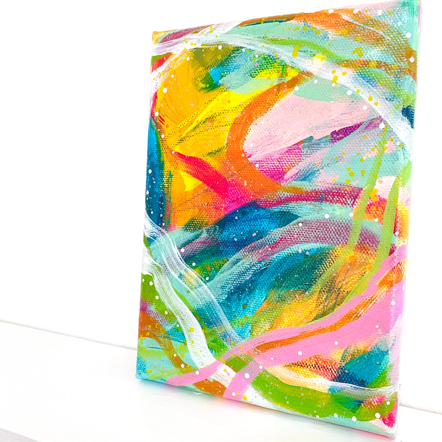 Waves of Color #2 5x7 inch abstract original canvas