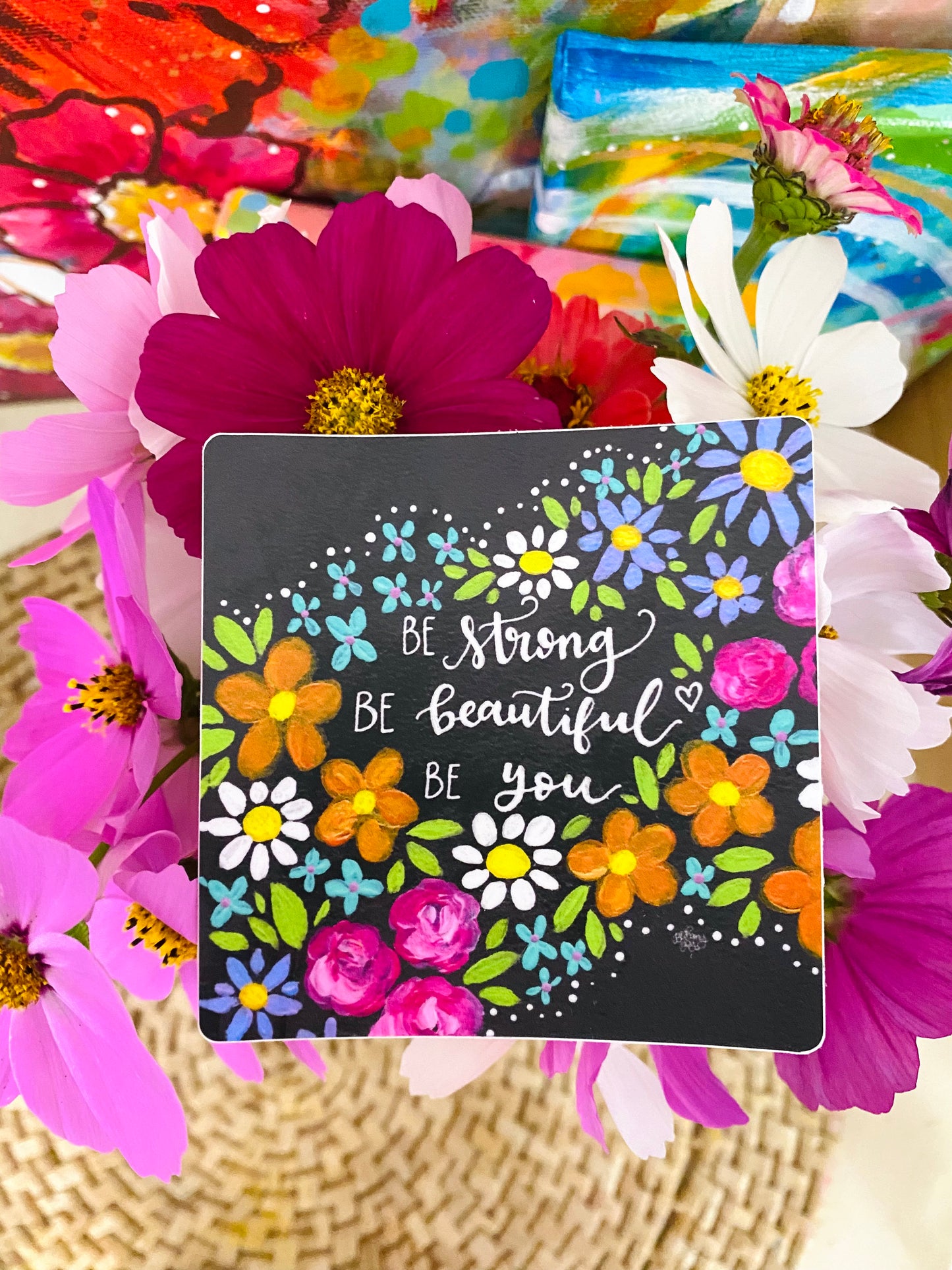 Beautiful You Floral Vinyl Sticker - October 2021 Sticker of the Month