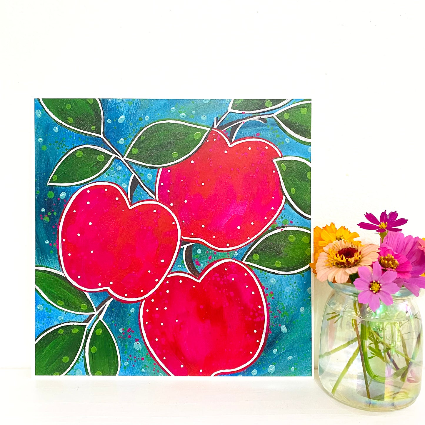 Apples Cute Fruits Bethany Joy Art Print