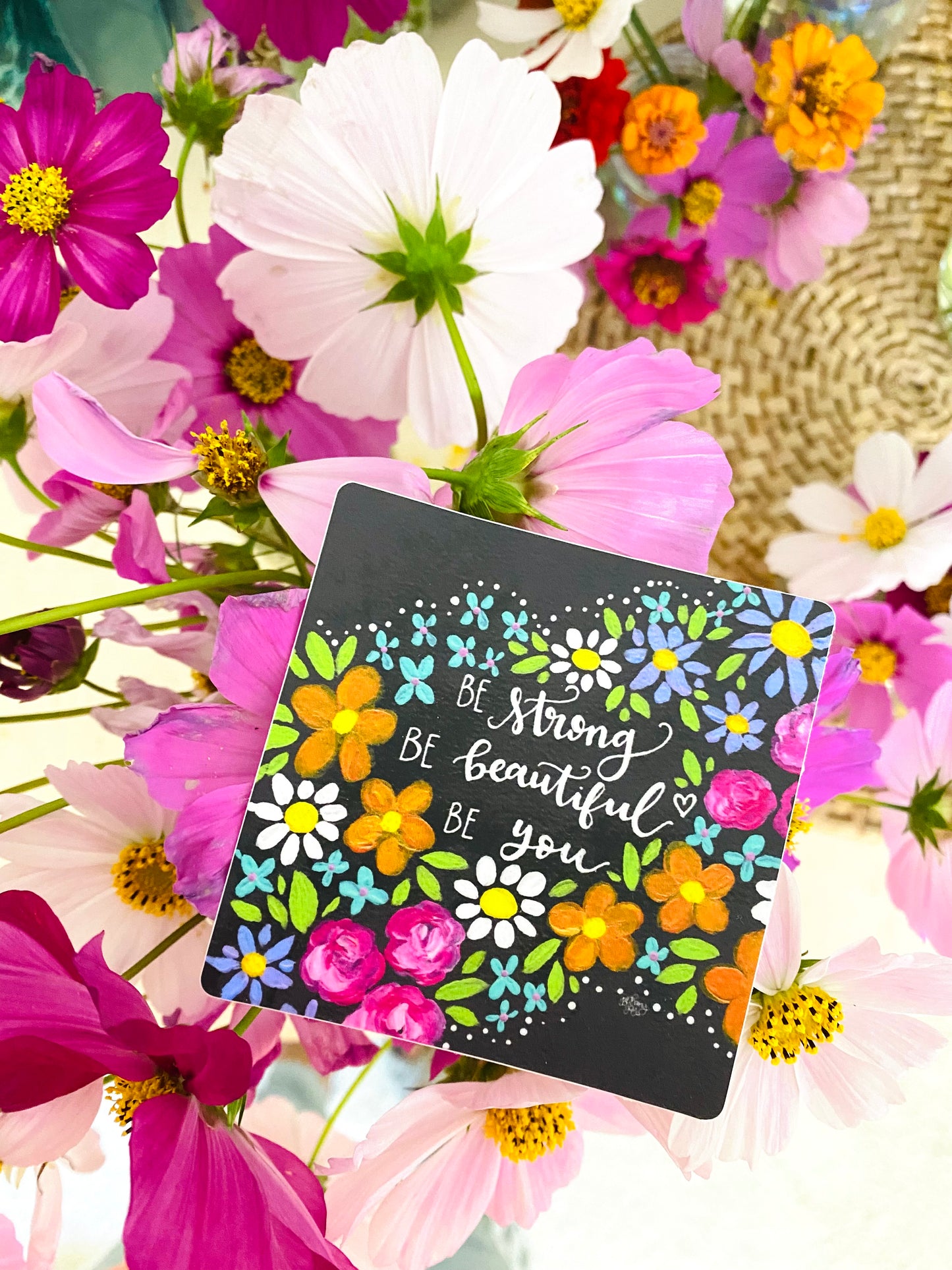 Beautiful You Floral Vinyl Sticker - October 2021 Sticker of the Month