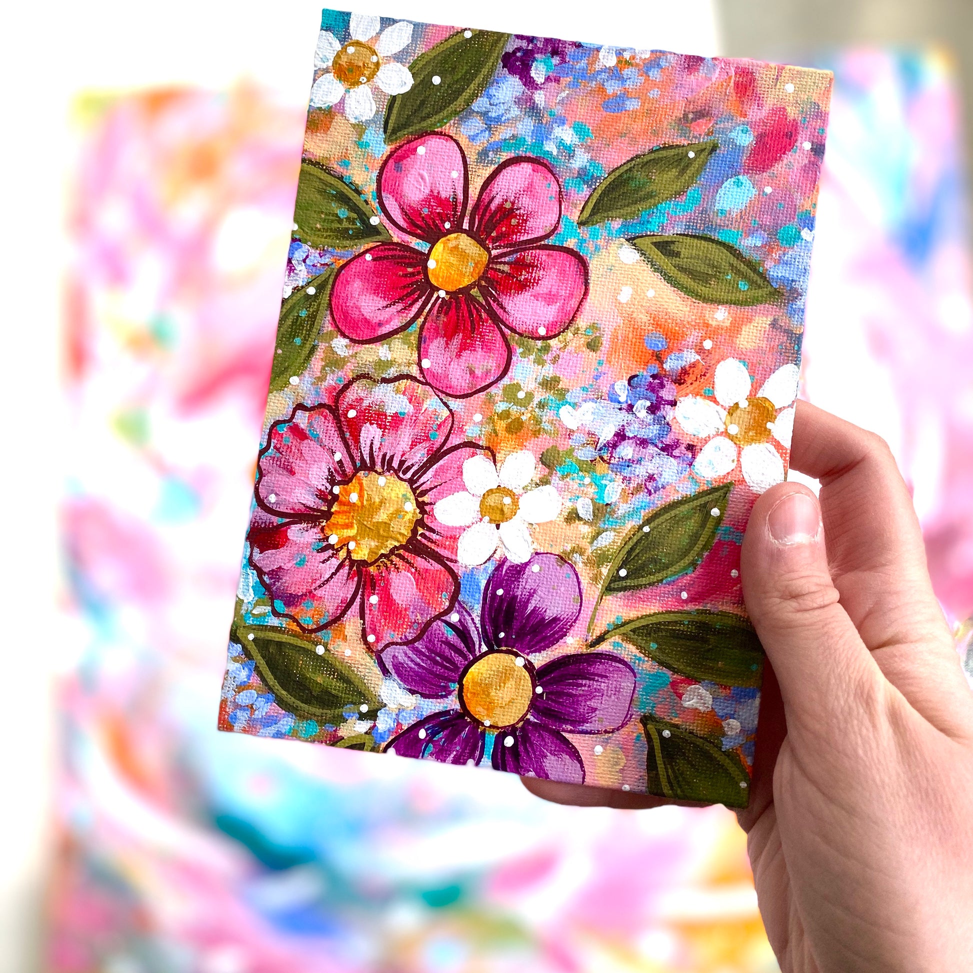 January Daily Painting Day 28 “Gather Joy” 5x7 inch Floral Original - Bethany Joy Art