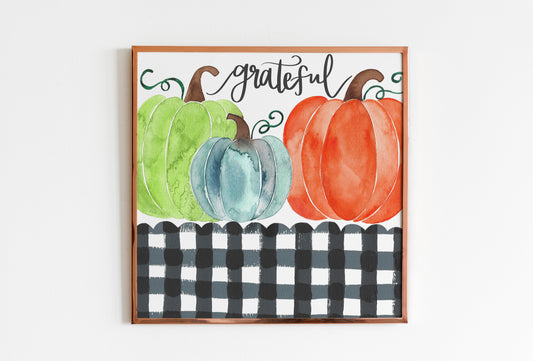 "Grateful Pumpkins" Bethany Joy Art Print