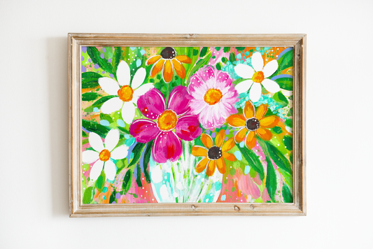 "Bright Blooms" Bethany Joy Art Print