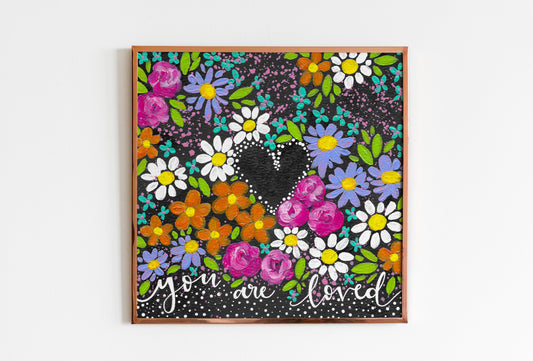 "You are Loved Floral" Bethany Joy Art Print